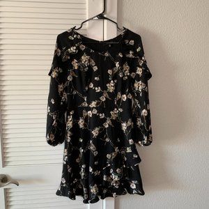 NEW 19 Cooper Women Floral Ruffle Mini Dress, Size S